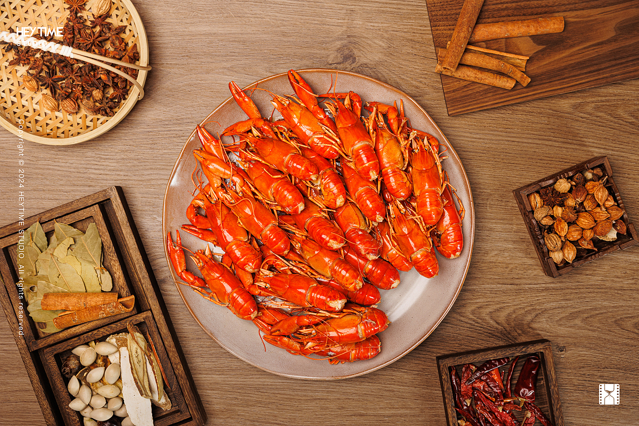 美食摄影|小龙虾烧烤配啤酒