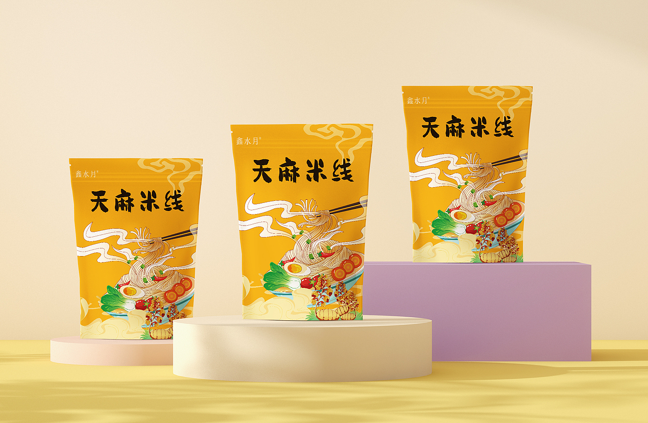 天麻米线包装