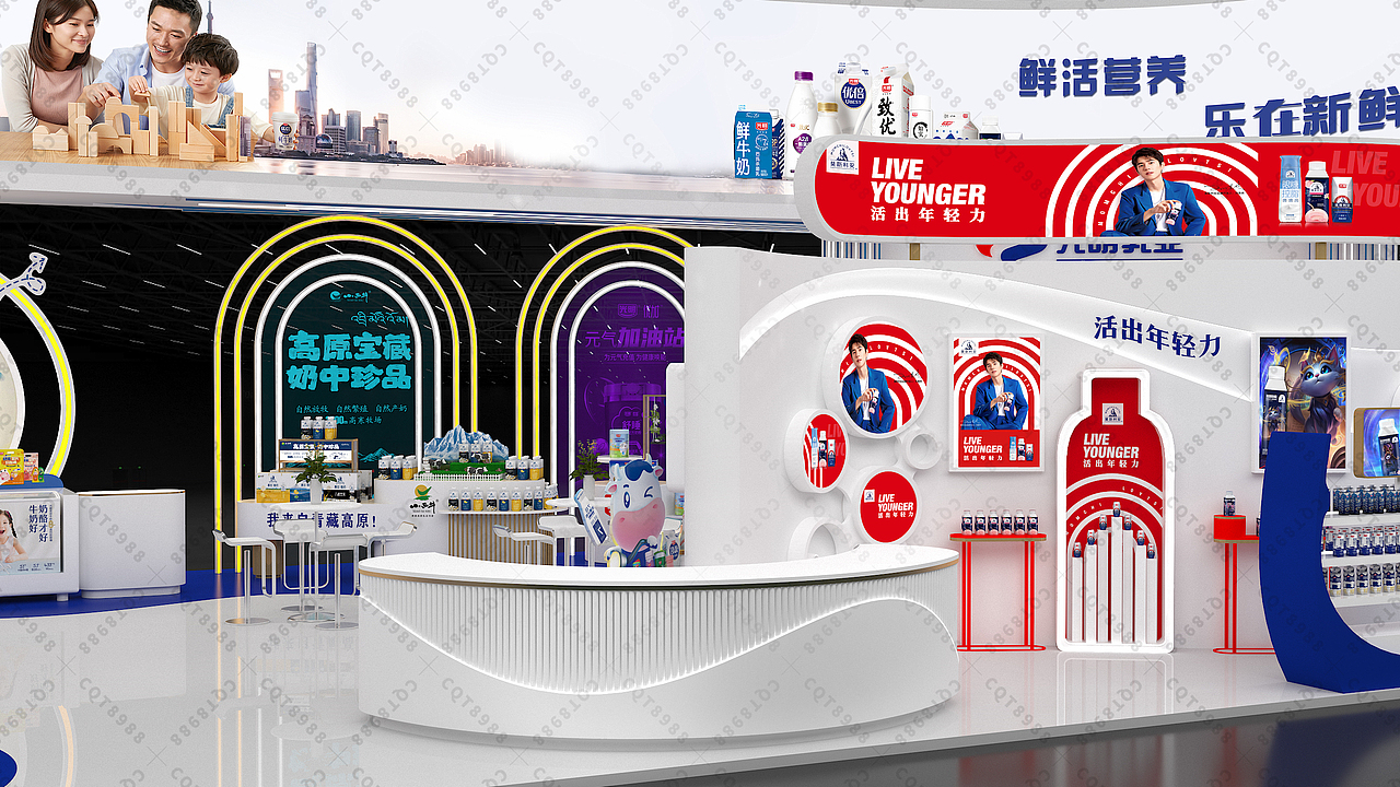 牛奶展台设计,光明乳业展台设计,糖酒会展台设计（图ZMzczODY3MTMy） - 展陈设计 - 站酷设计师展台设计原创素材 - 站酷ZCOOL