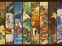 《云端之灵》系列插画设计|动物插画合集