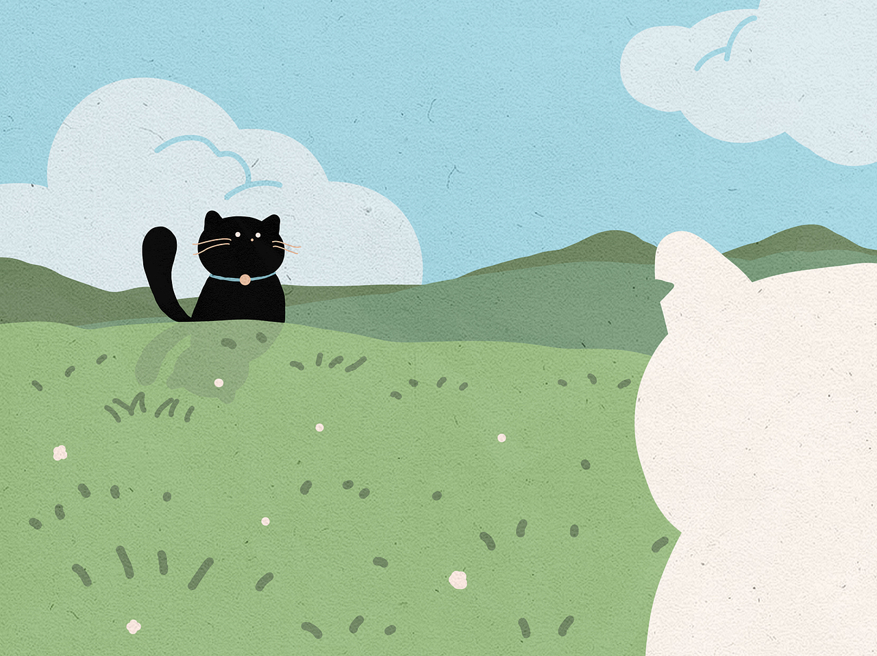 平面治愈插画-小猫系列