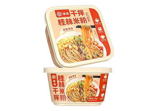 干拌米粉包装设计丨食欲包装设计，酸辣粉包装设计