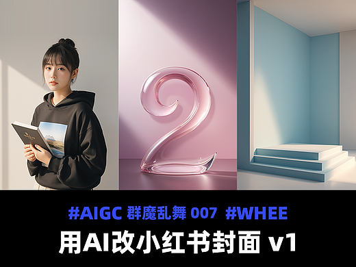 用AI改小红书封面v1 - 发型+倒计时+电商舞台「群魔乱舞」007 - AIGC绘画教程 - WHEE
