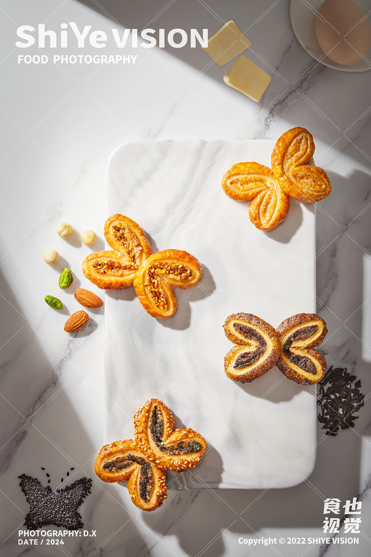 蛋卷,蝴蝶酥,曲奇closeup | 食物产品拍摄