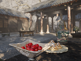 ue新手參考黑神話悟空視聽站的場景做的練習(xí)