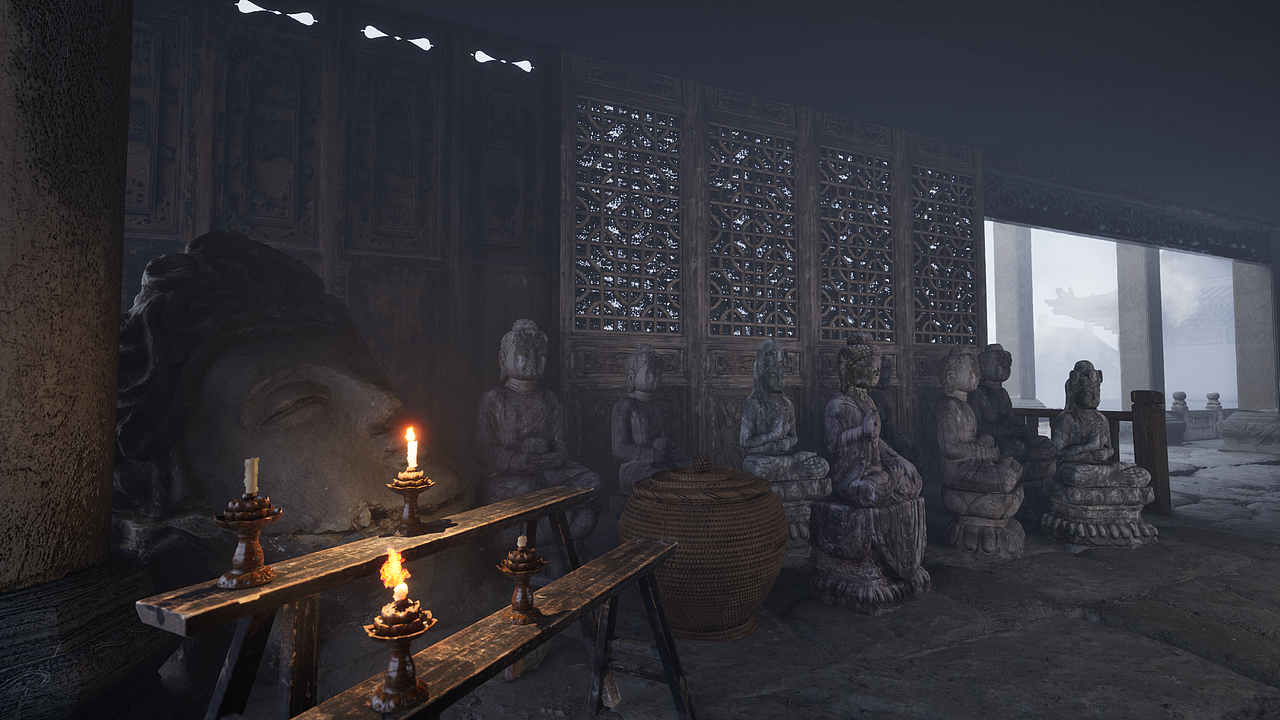 ue新手参考黑神话悟空视听站的场景做的练习（图ZMzczOTE2MDAw） - 动画/影视 - 站酷设计师Frmacod原创素材 - 站酷ZCOOL