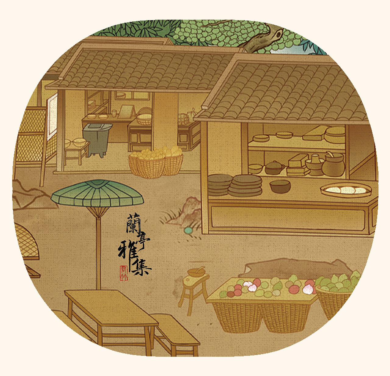 原创「兰亭雅集」小图插画合集（图ZMzczOTIwNjcy） - 商业插画 - 站酷设计师君竹ho原创素材 - 站酷ZCOOL