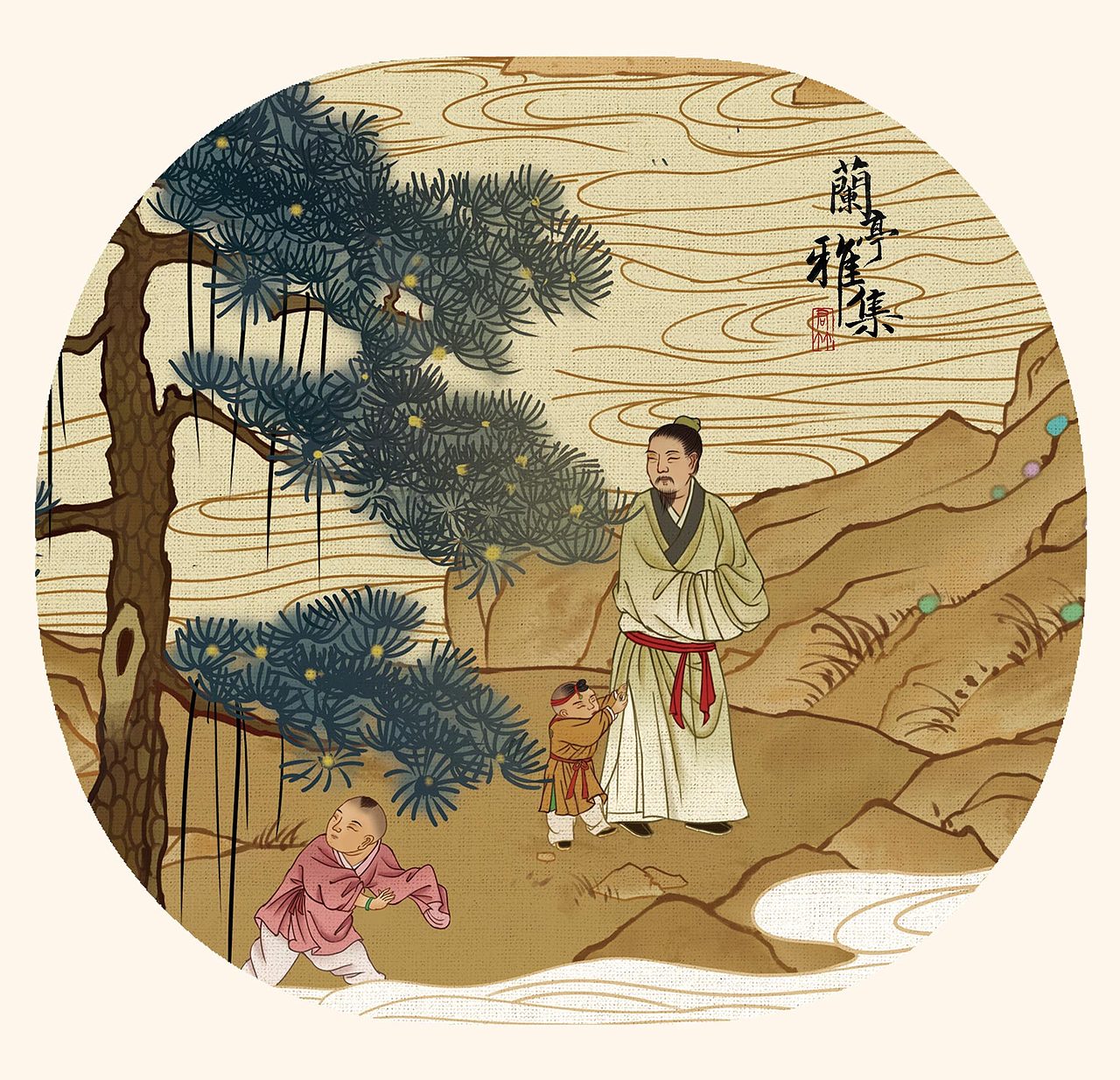 原创「兰亭雅集」小图插画合集（图ZMzczOTIwNzIw） - 商业插画 - 站酷设计师君竹ho原创素材 - 站酷ZCOOL