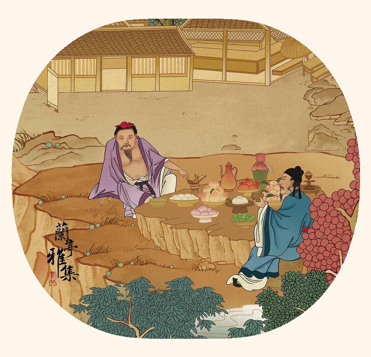 原创「兰亭雅集」小图插画合集（图ZMzczOTIwNzAw） - 商业插画 - 站酷设计师君竹ho原创素材 - 站酷ZCOOL