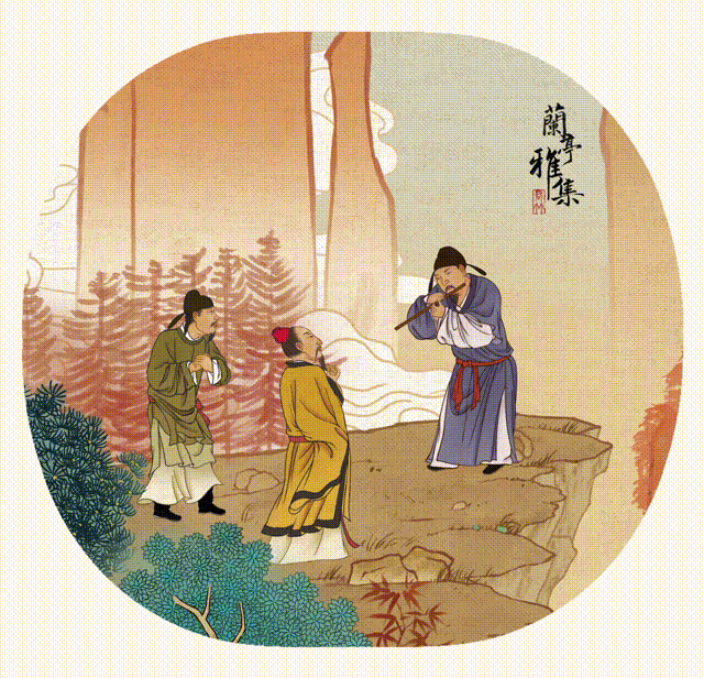 原创「兰亭雅集」小图插画合集
