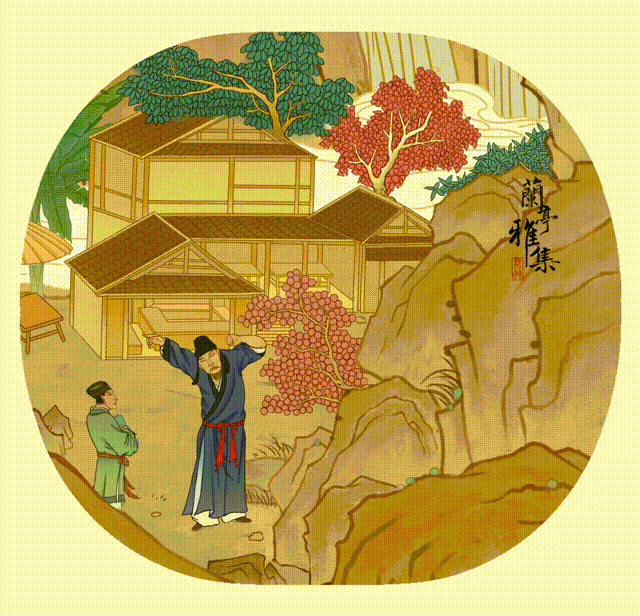 原创「兰亭雅集」小图插画合集（图ZMzczOTI3ODY0） - 商业插画 - 站酷设计师君竹ho原创素材 - 站酷ZCOOL