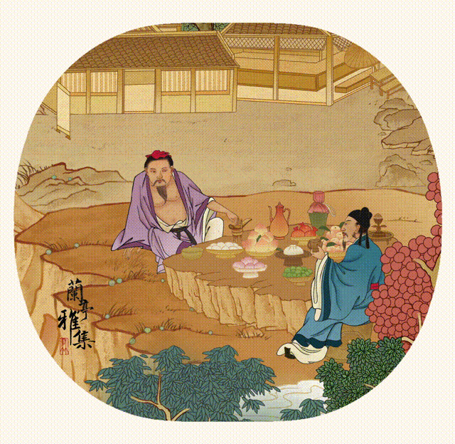 原创「兰亭雅集」小图插画合集（图ZMzczOTI3ODg0） - 商业插画 - 站酷设计师君竹ho原创素材 - 站酷ZCOOL