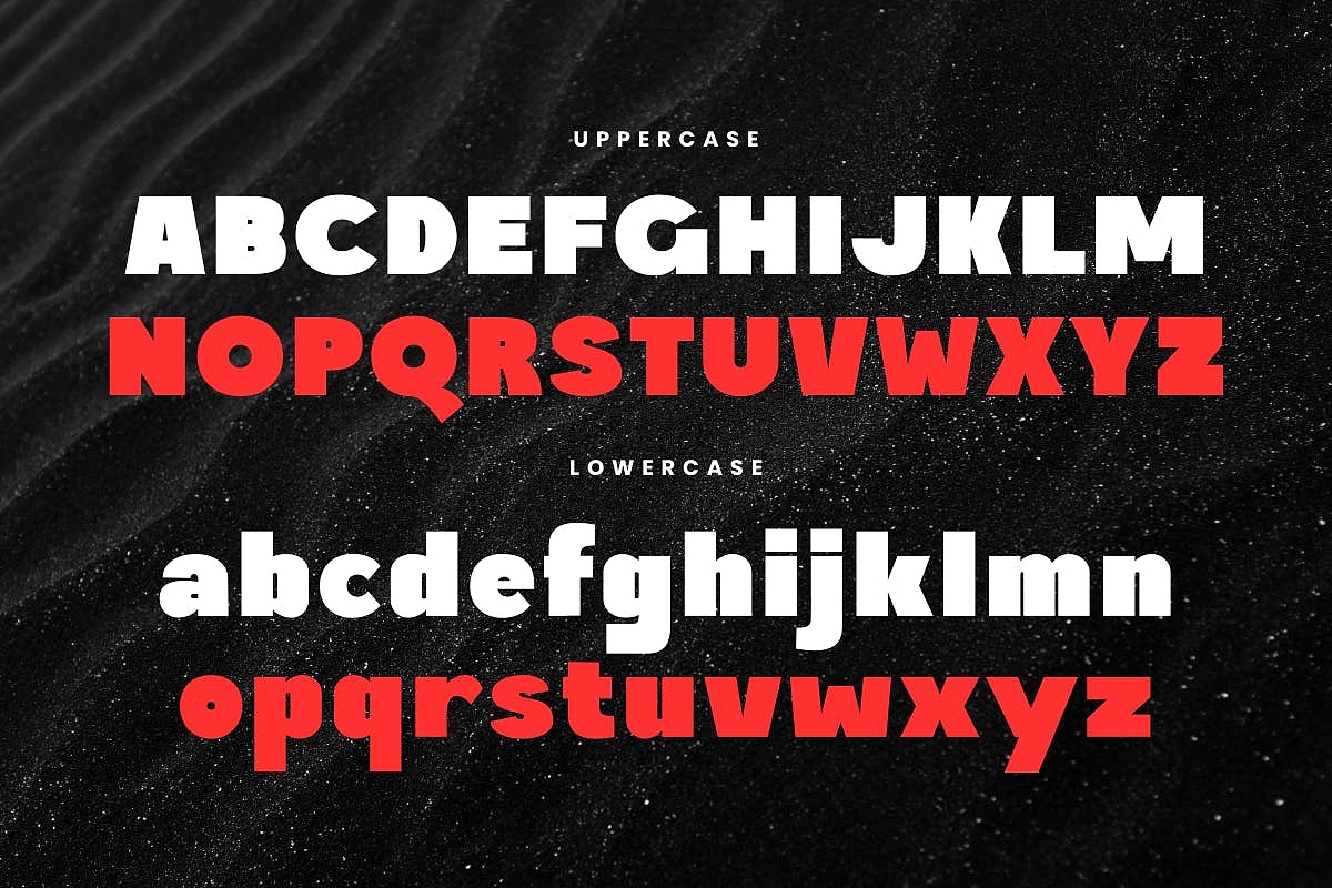 潮流时尚几何粗体字大字报封面海报标题无衬线英文字体