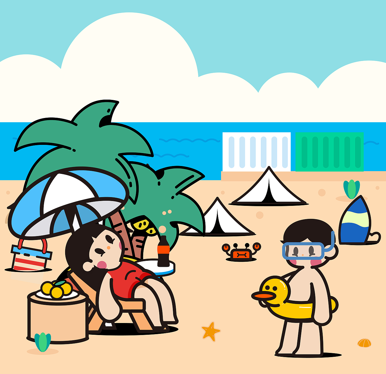 GOOD TIME插画（图ZMzczOTMwNDky） - 商业插画 - 站酷设计师陈不周原创素材 - 站酷ZCOOL