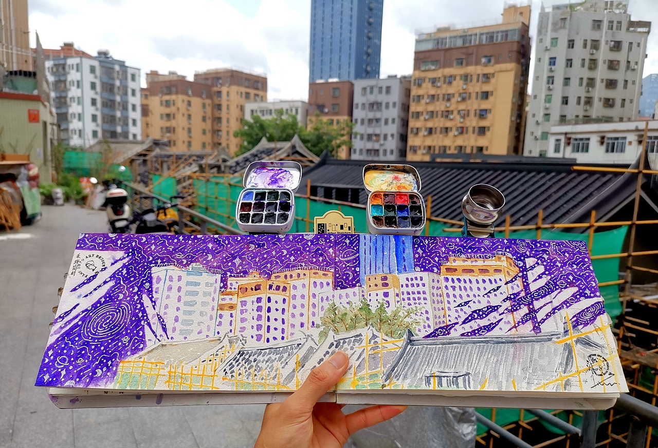 城市速写丨深圳水彩写生（图ZMzczOTM3ODgw） - 绘画 - 站酷设计师Allen房少F原创素材 - 站酷ZCOOL