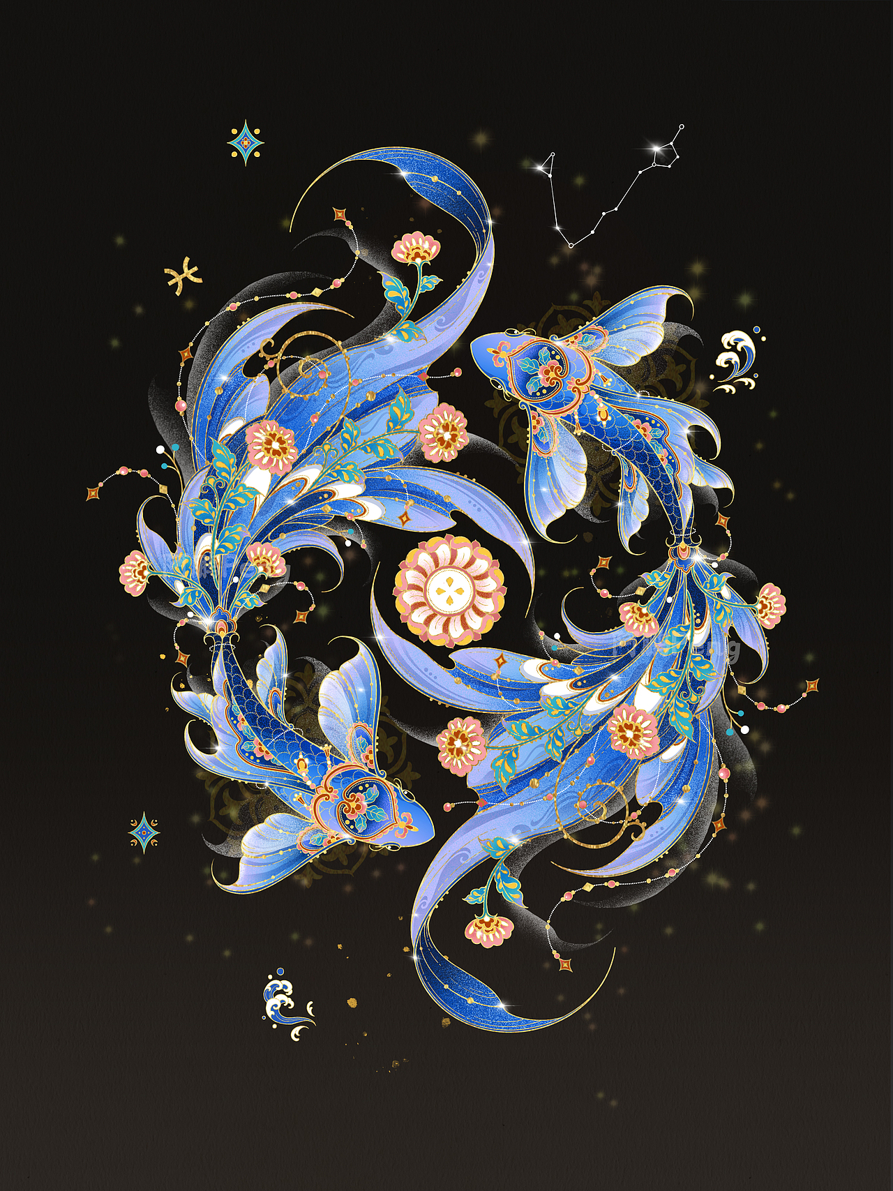 国风敦煌星座系列（1-4）（图ZMzczOTM4MzUy） - 商业插画 - 站酷设计师阿鹏Peng原创素材 - 站酷ZCOOL