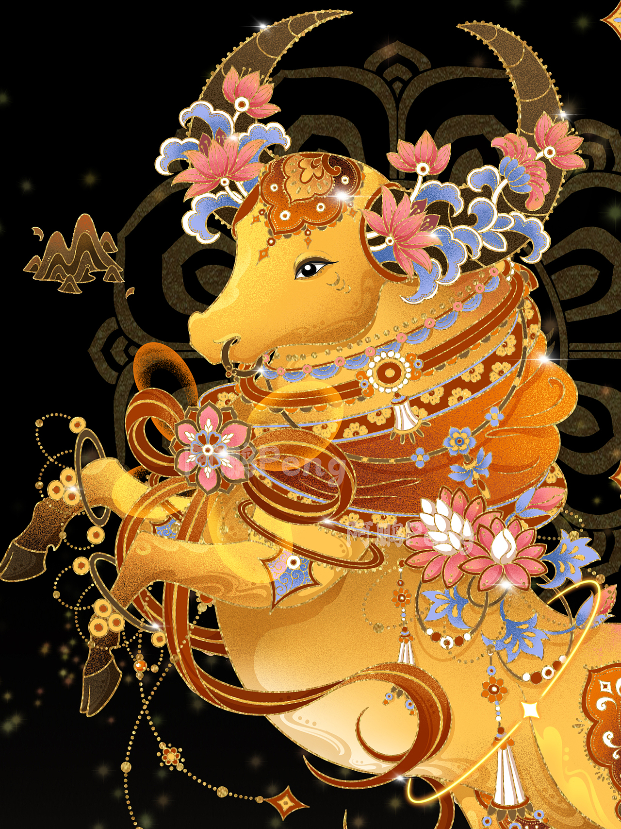 国风敦煌星座系列（1-4）（图ZMzczOTM4NjQ4） - 商业插画 - 站酷设计师阿鹏Peng原创素材 - 站酷ZCOOL