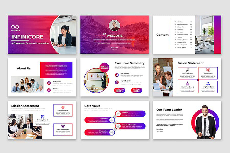 60页业务合作商业计划商务通用国外PPT模板