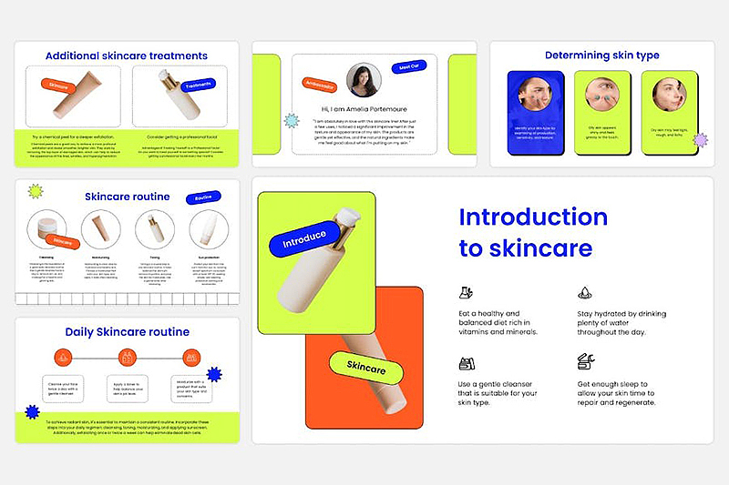 护肤品介绍宣传产品研发国外keynote模板