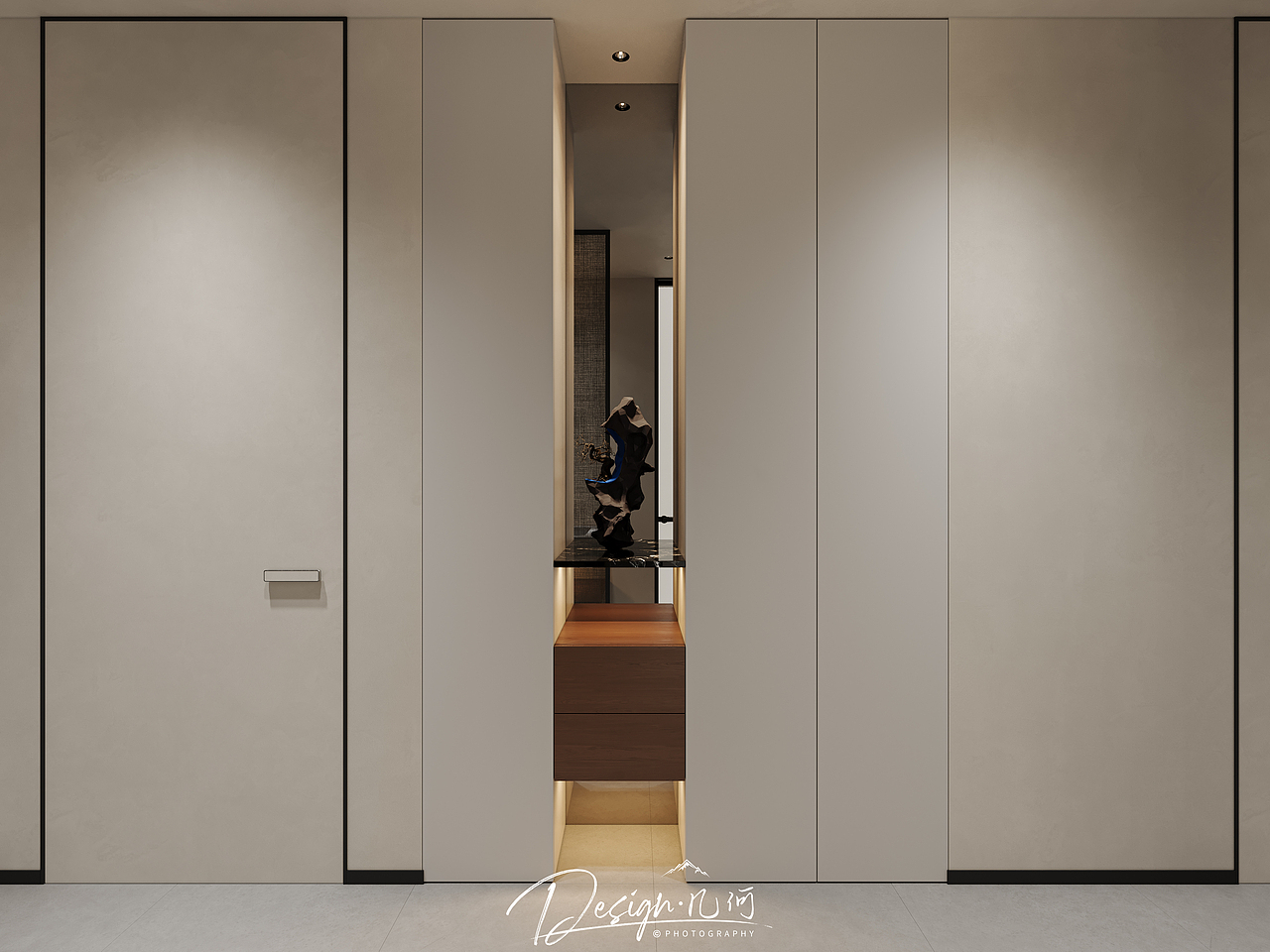 几何空间视觉表现 | 石榴林语春晓现代客餐厅