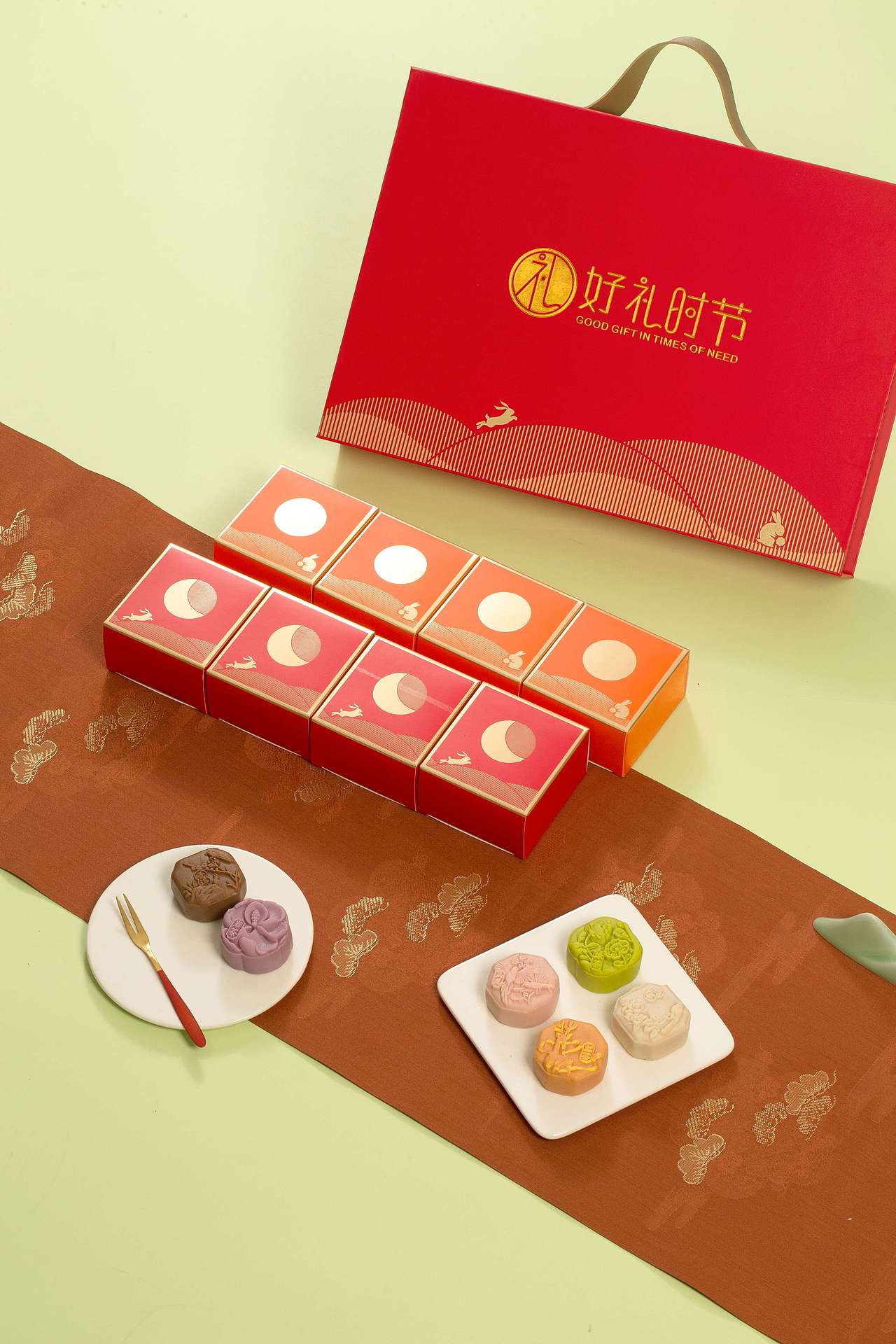 2024年中秋月饼+月饼礼盒红黄双色-洪盛包装（图ZMzczOTUzMDA4） - 产品摄影 - 站酷设计师艺术联盟原创素材 - 站酷ZCOOL