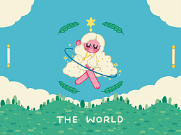 星星大阿卡納塔羅牌插畫