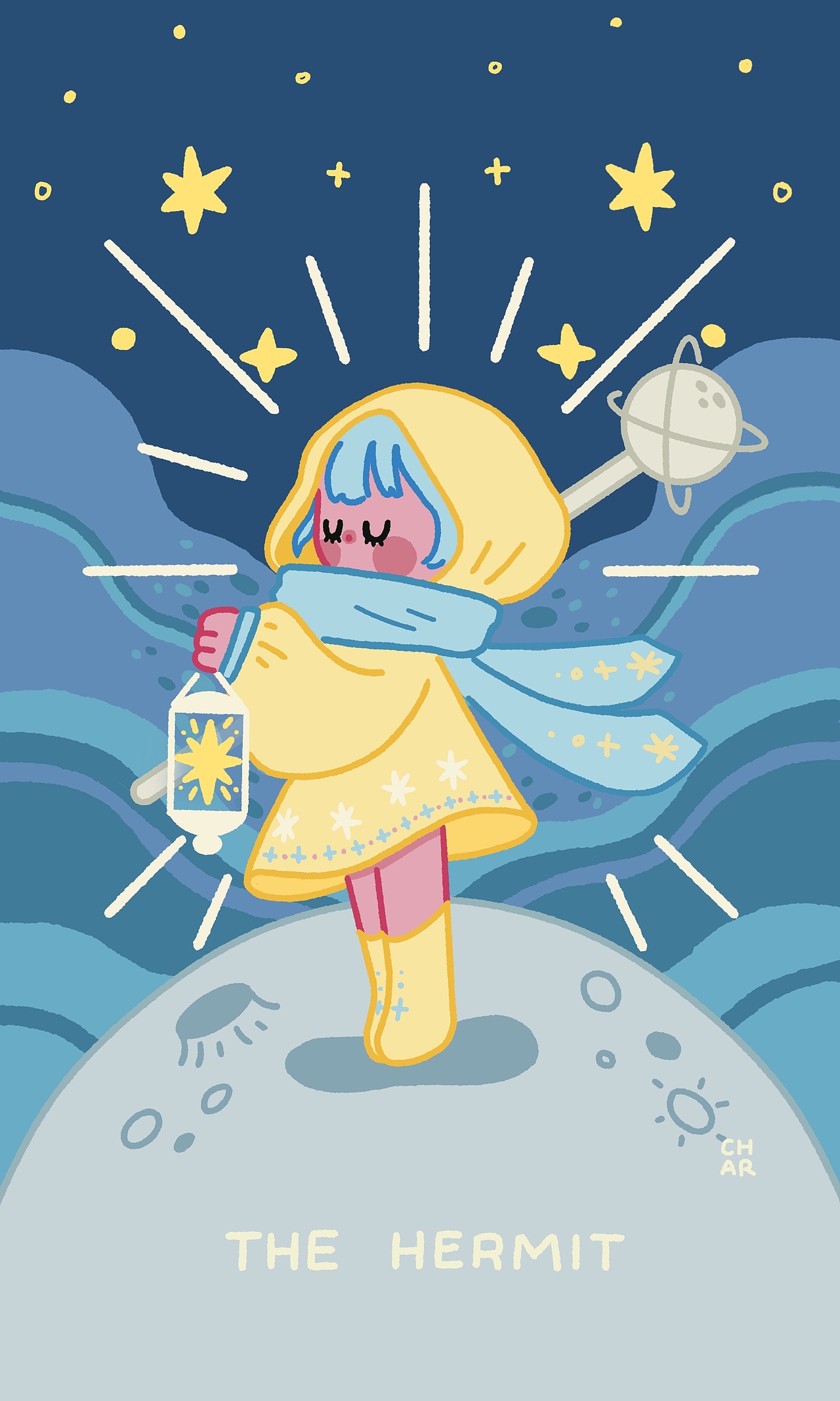 星星大阿卡纳塔罗牌插画（图ZMzczOTU3MzQ4） - 艺术插画 - 站酷设计师茶饵Char原创素材 - 站酷ZCOOL