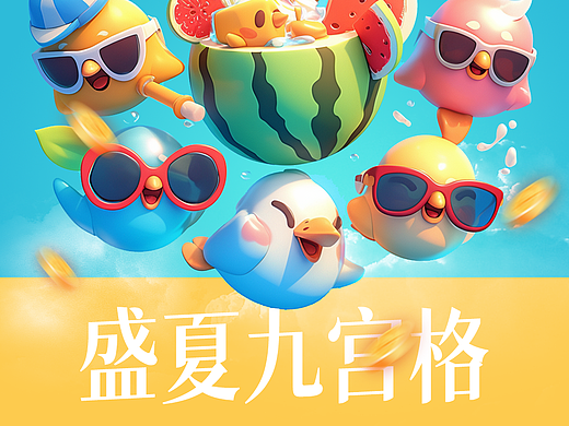 夏日炎炎：盛夏九宫格