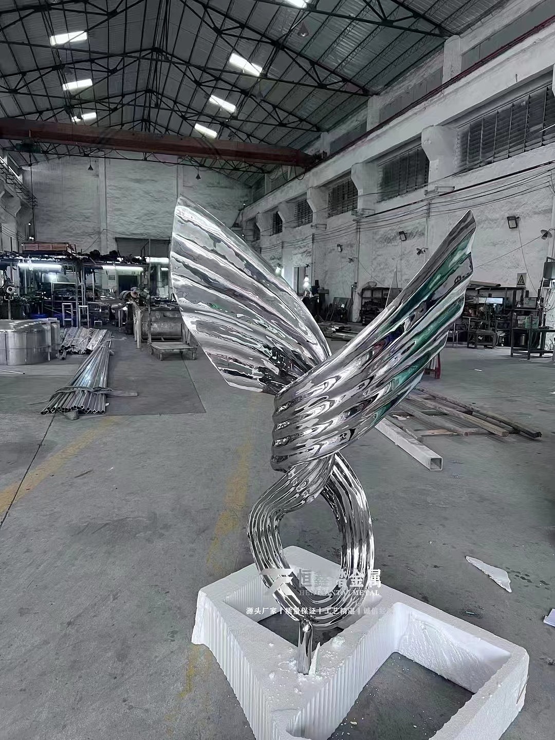 异形不锈钢景观雕塑 镜面不锈钢景观摆件雕塑