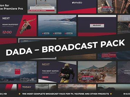 PR模板|独特多屏动态动画标题排版电视新闻广播包片头