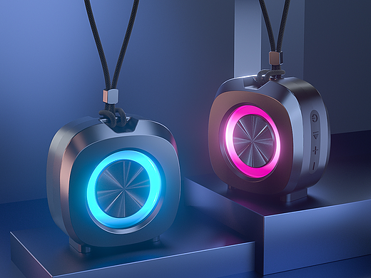 蓝牙音箱C4D渲染详情页