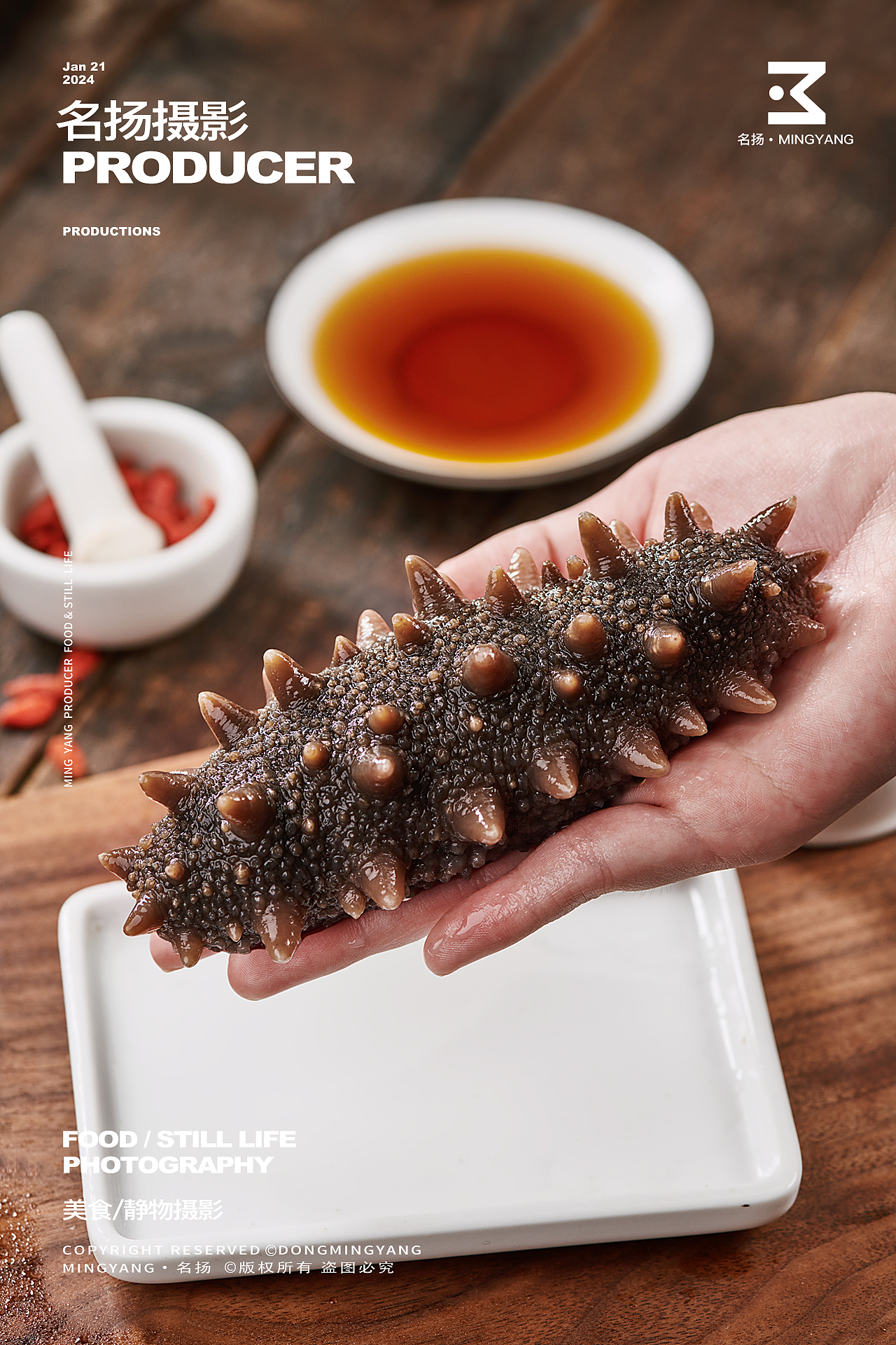 鲜食海参拍摄
