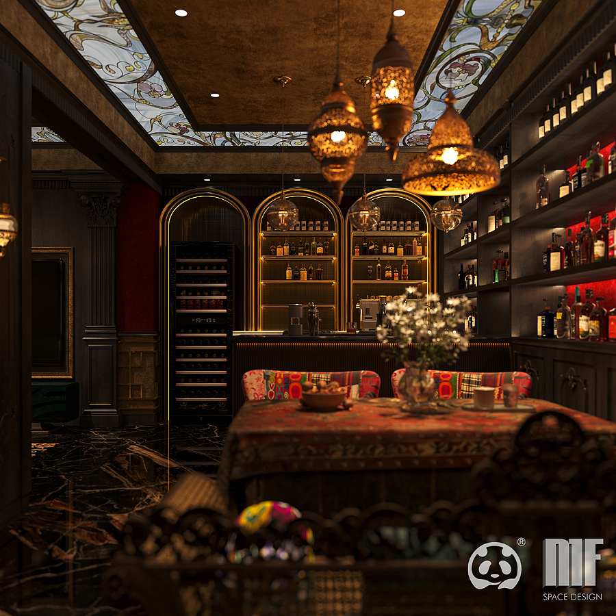 home bar｜打造混搭复古风的家（图ZMzc0MDExOTY0） - 家装设计 - 站酷设计师重庆黑白画影原创素材 - 站酷ZCOOL