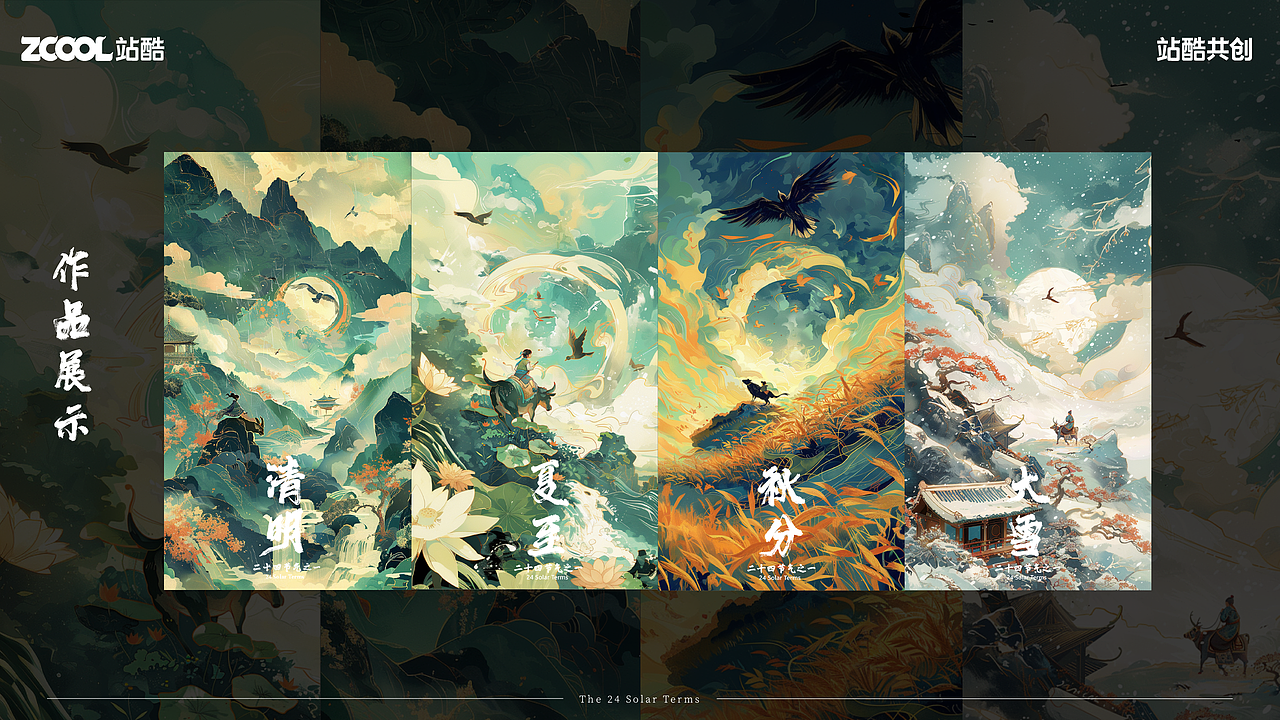 《二十四节气》（图ZMzc0MDE2NTA4） - 海报 - 站酷设计师DesiGNwbh原创素材 - 站酷ZCOOL