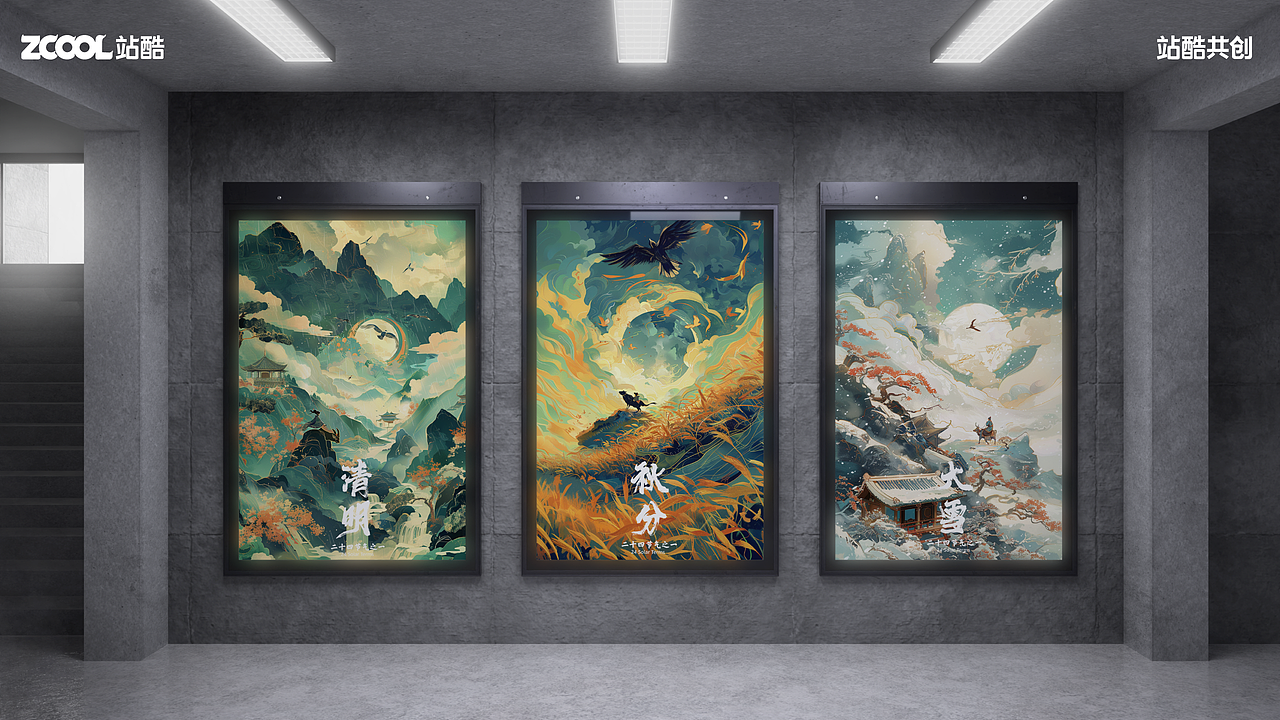 《二十四节气》（图ZMzc0MDE2NTIw） - 海报 - 站酷设计师DesiGNwbh原创素材 - 站酷ZCOOL