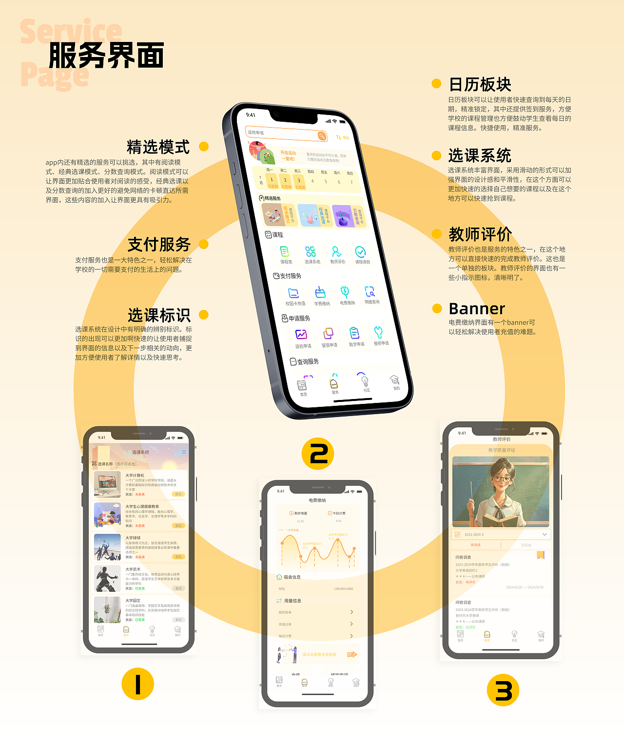 悦校园APP——专为高校学生群体设计的智能服务平台（图ZMzc0MDI4MDgw） - APP界面 - 站酷设计师新世界人机原创素材 - 站酷ZCOOL