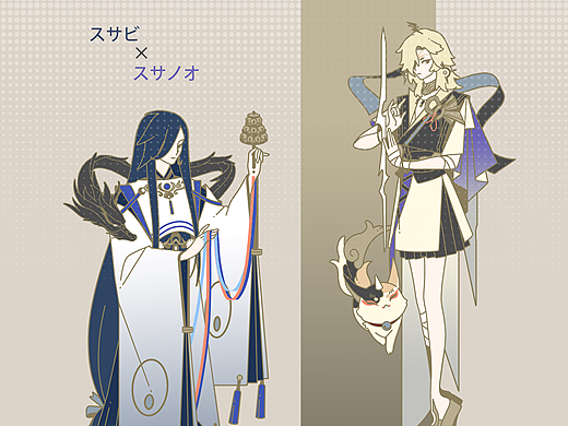 荒&须佐之男-金属徽章设计（个人主页-ZNjkxNjkxNjQ=） - 艺术插画 - 站酷设计师水上星原创素材 - 站酷ZCOOL