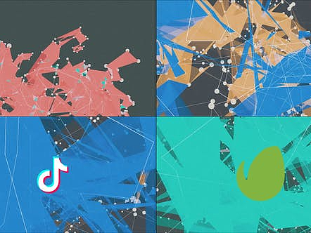PR模板|简洁动态色彩流行创意图形元素标志LOGO品牌