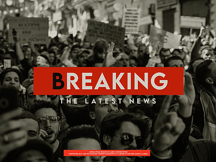 PR模板|简约动态排版文字标题突发新闻展示片头