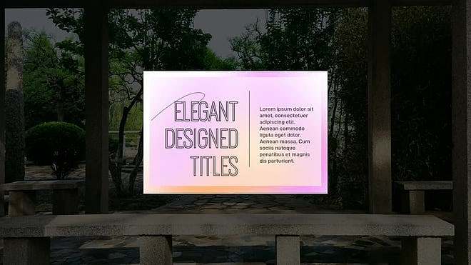 PR模板|渐变背景文字标题字幕版式设计排版片头元素