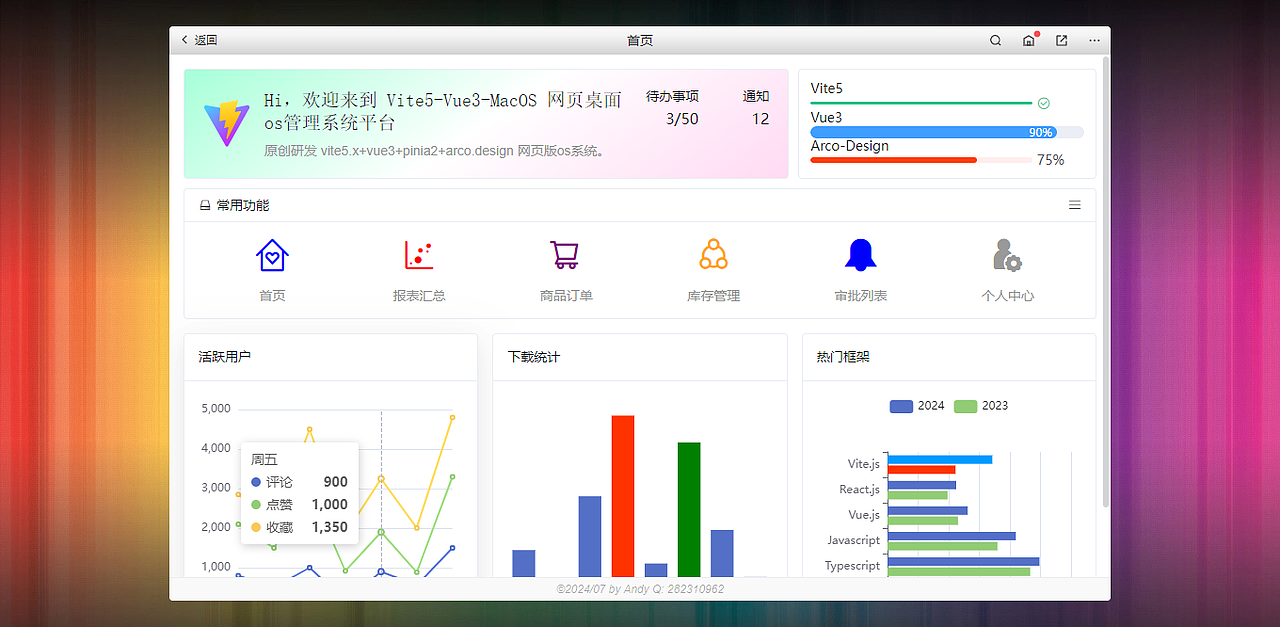 vue3-winos自研vite5+pinia+arco桌面后臺(tái)管理os系統(tǒng)（圖ZMzc0MDczMTY4） - 軟件界面 - 站酷設(shè)計(jì)師andy2016原創(chuàng)素材 - 站酷ZCOOL