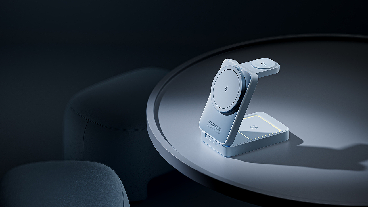 3合1无线充，产品动画渲染（图ZMzc0MDk4NjA0） - 产品 - 站酷设计师太安Taian原创素材 - 站酷ZCOOL