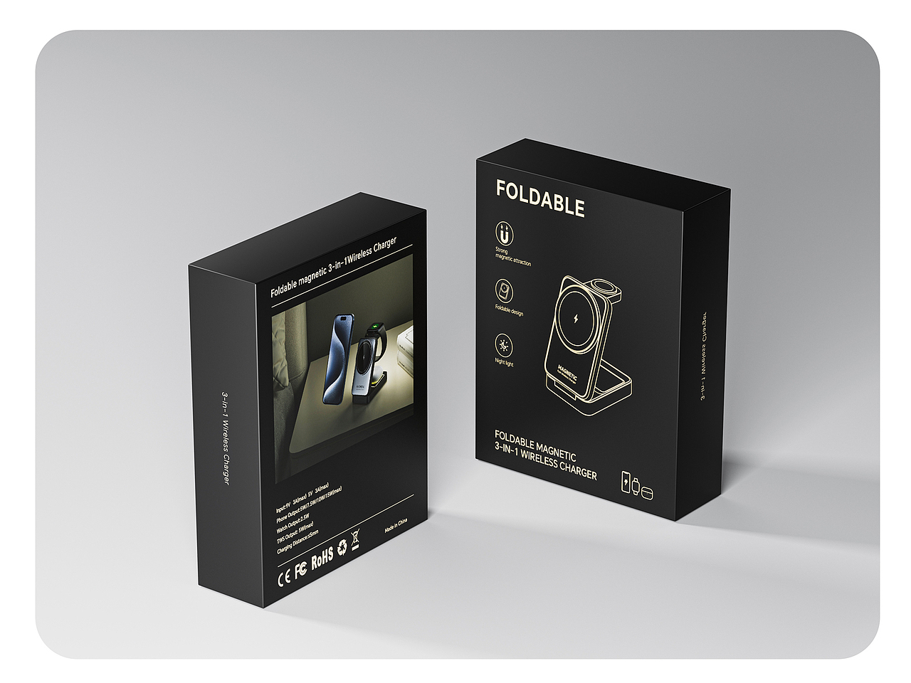 3合1无线充，产品动画渲染（图ZMzc0MDk4ODI0） - 产品 - 站酷设计师太安Taian原创素材 - 站酷ZCOOL