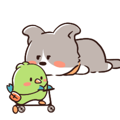 微信表情「米粒儿和查理日常」