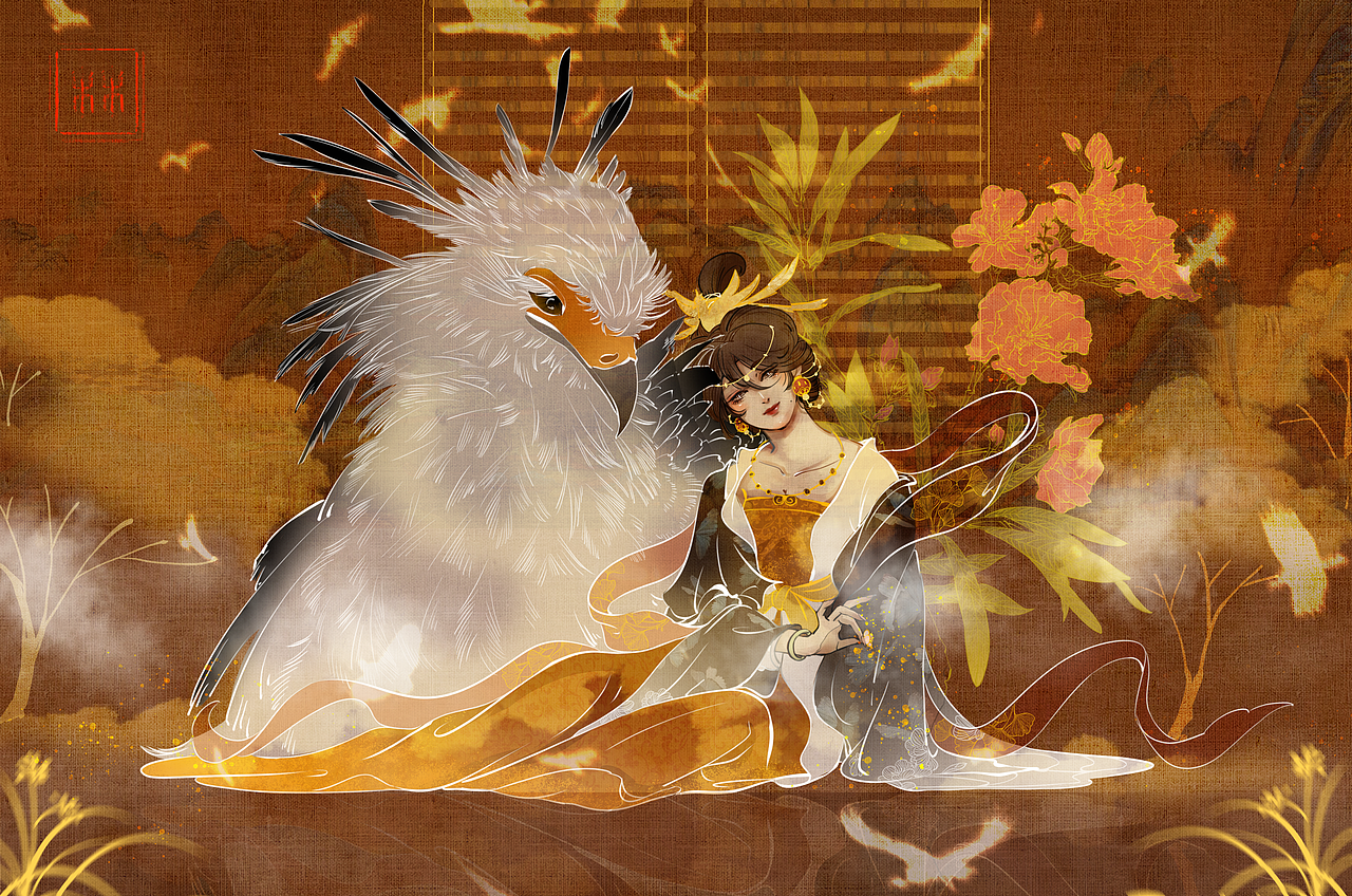 蛇鹫（图ZMzc0MTM3MzE2） - 商业插画 - 站酷设计师Fantom绘原创素材 - 站酷ZCOOL