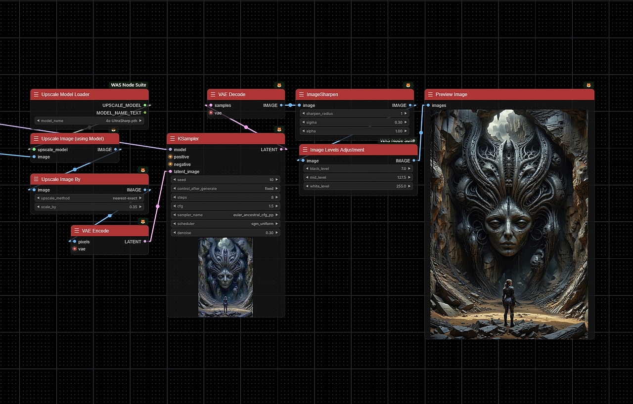 第五步继续放大添加细节
