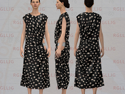 抽褶连衣裙（中道友子）