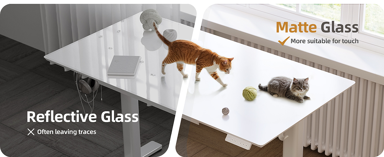 Amazon | INNOVAR 磨砂玻璃电动升降桌