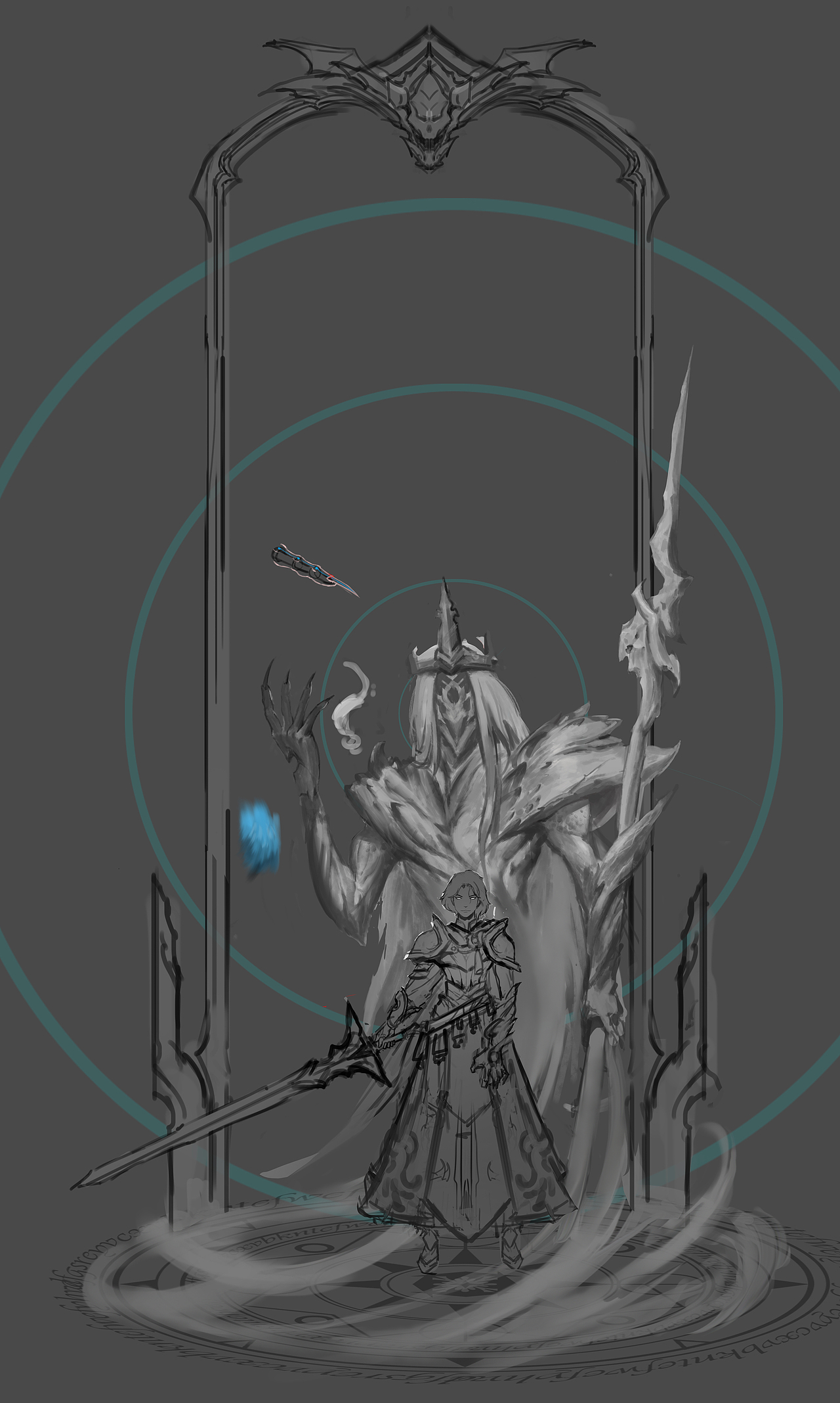 持剑的亡灵女战神