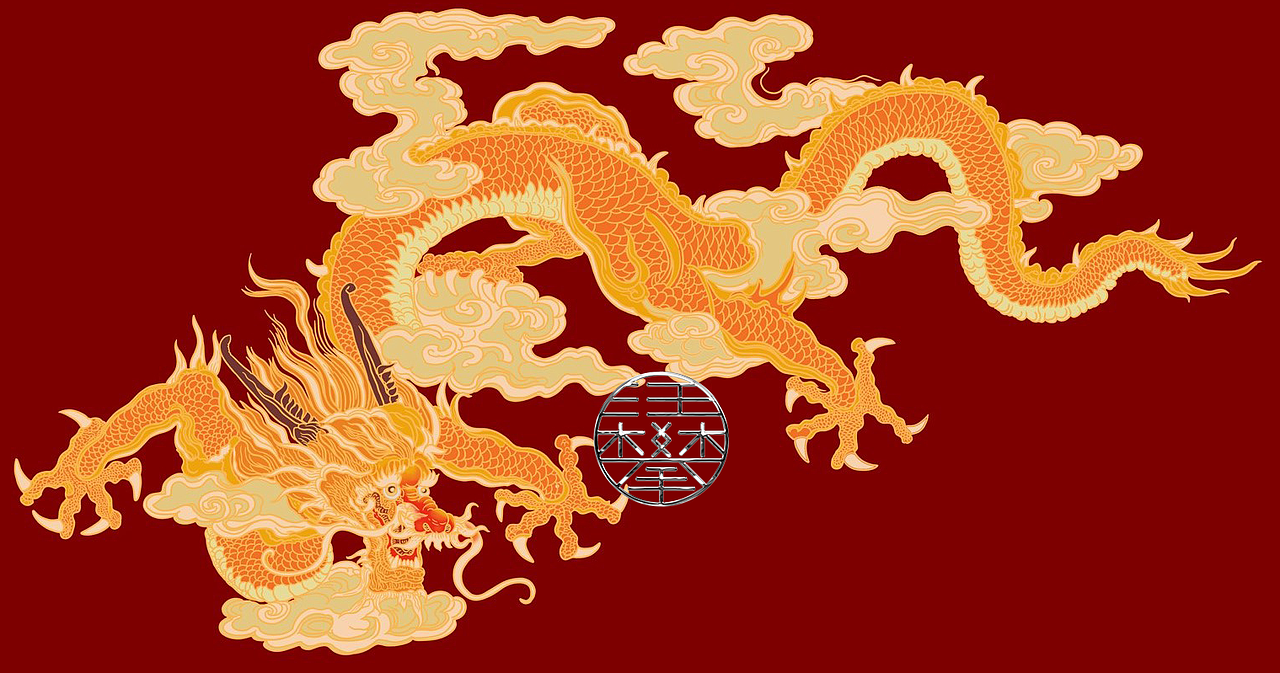 九龙争霸/龙年国潮插画包装设计